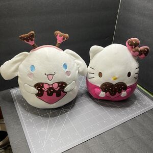 Squishmallows Sanrio Hello Kitty & Cinnamaroll  8” Valentine’s Heart Set Of 2